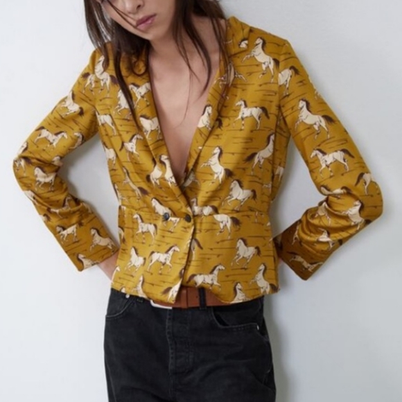 Zara Tops - Zara Horse Print Pajama Top